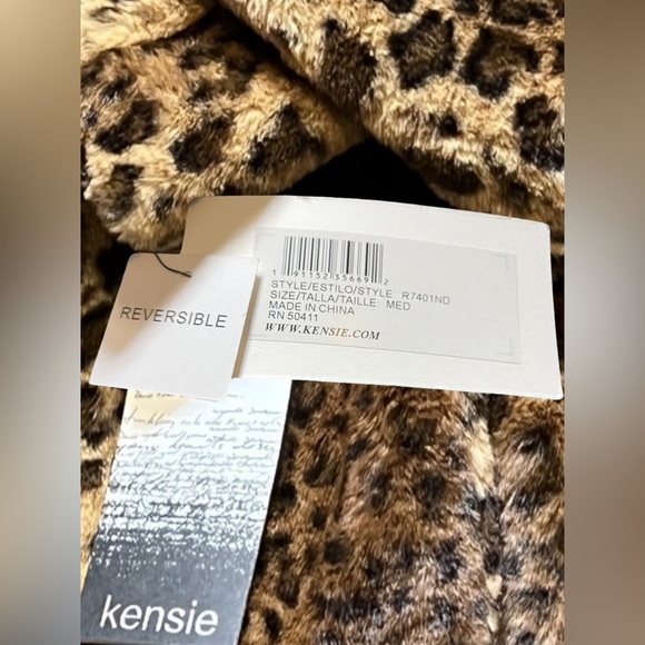 ⚡️KENSIE⚡️ Reversible Leopard Faux Fur Coat - Picture 14 of 15